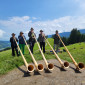 Alphornbläser beim Berggottesdienst